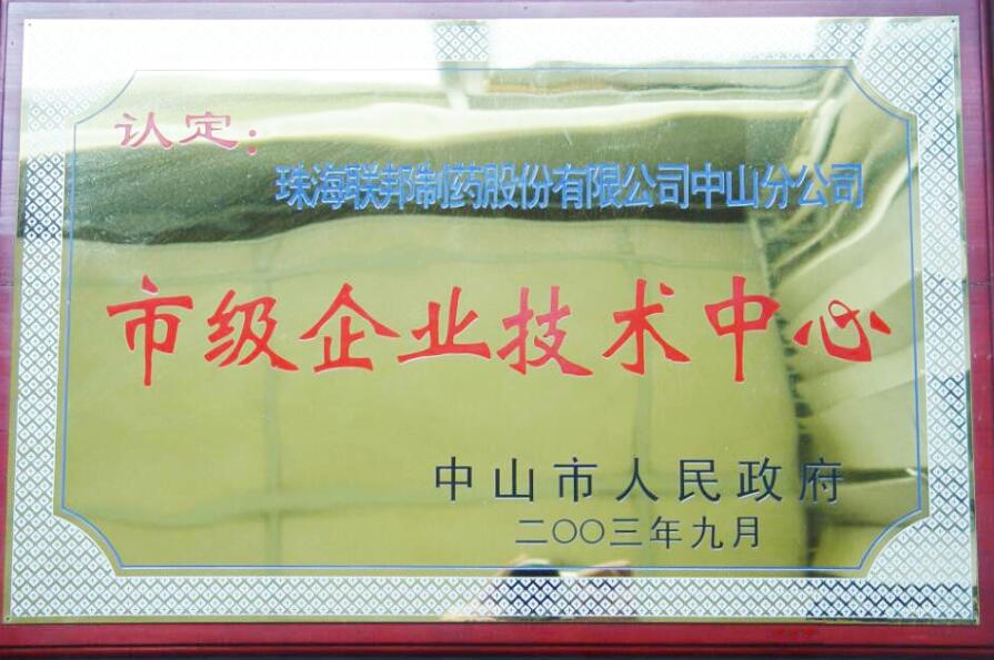 市級(jí)企業(yè)技術(shù)中心