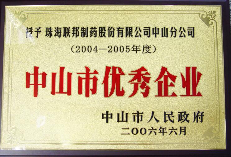 中山市優(yōu)秀企業(yè)