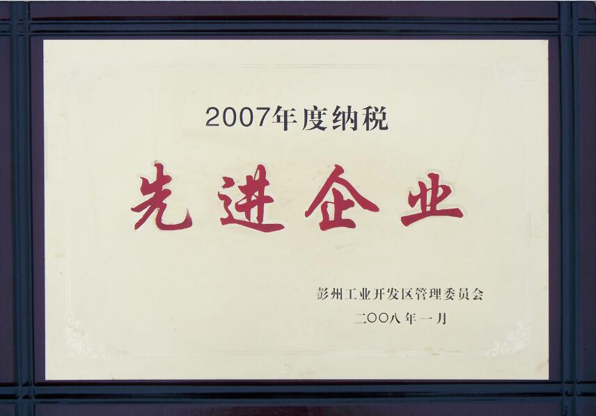 年度納稅先進(jìn)企業(yè)