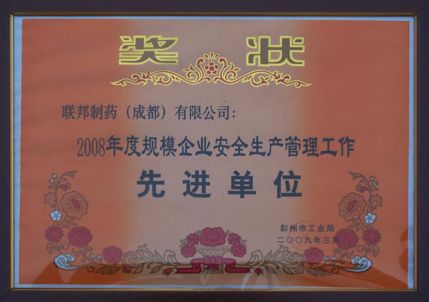 年度規(guī)模企業(yè)安全生產(chǎn)管理工作先進(jìn)單位