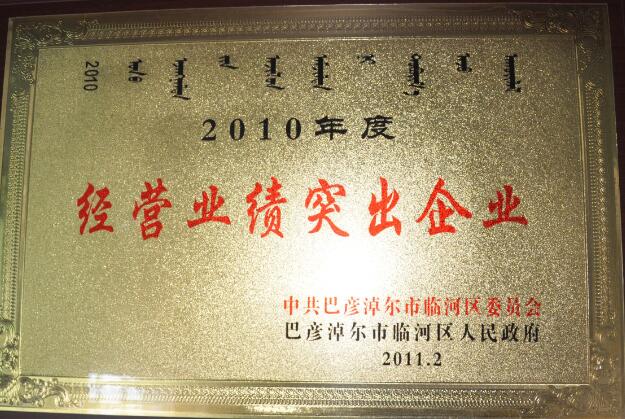 年度經(jīng)營業(yè)績突出企業(yè)