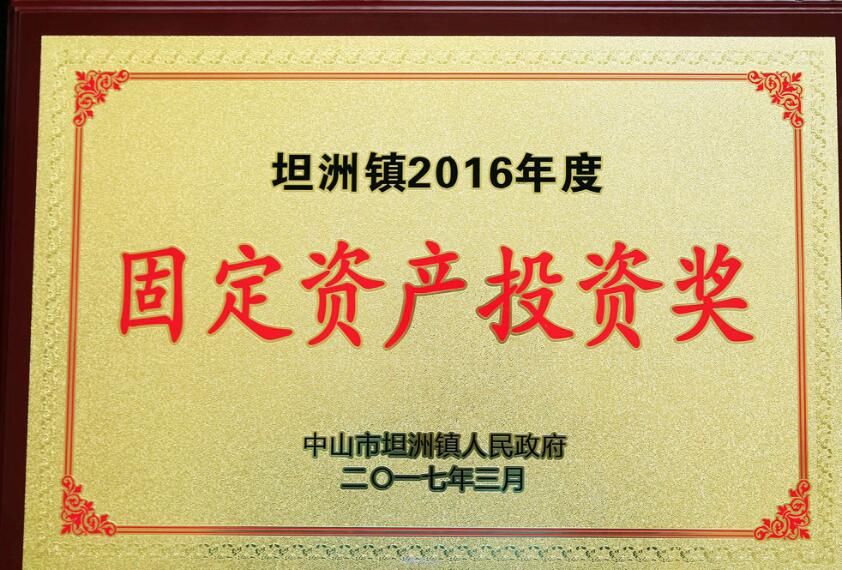 坦洲鎮(zhèn)2016年度固定資產(chǎn)投資獎(jiǎng)
