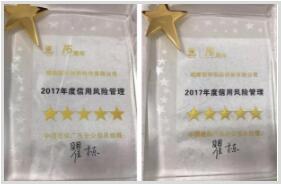 2017年度信用風(fēng)險(xiǎn)管理五星獎(jiǎng)
